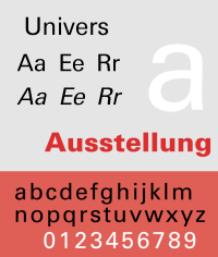 Caractère Univers, Adrian Frutiger